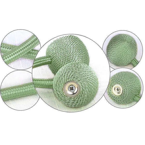 2-Pack Magnetiskt Gardinspänne Gardinknut Grön