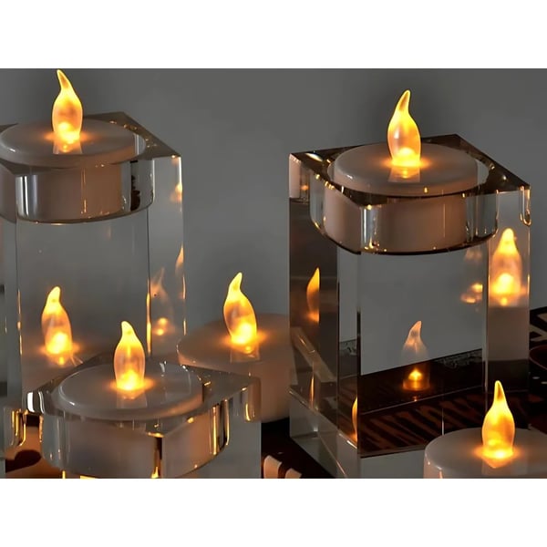 24-Pack Batteridrivna Flammande LED-ljus Batterier Ingår