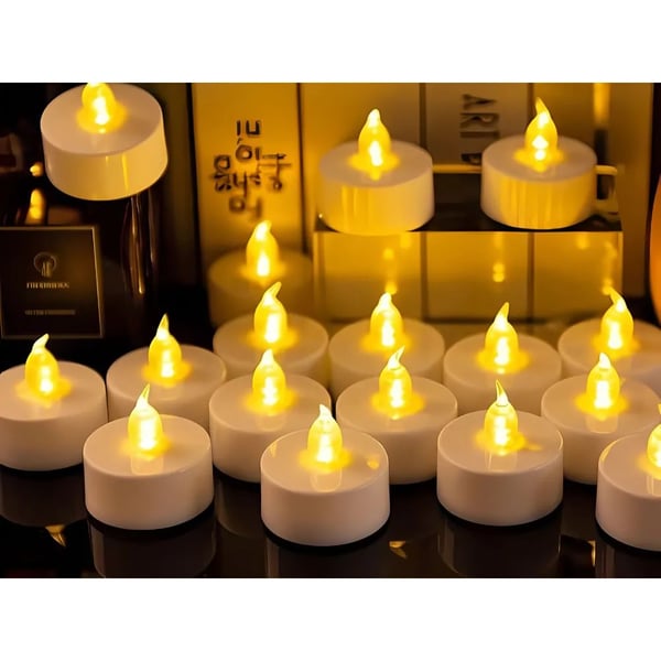 24-Pack Batteridrivna Flammande LED-ljus Batterier Ingår