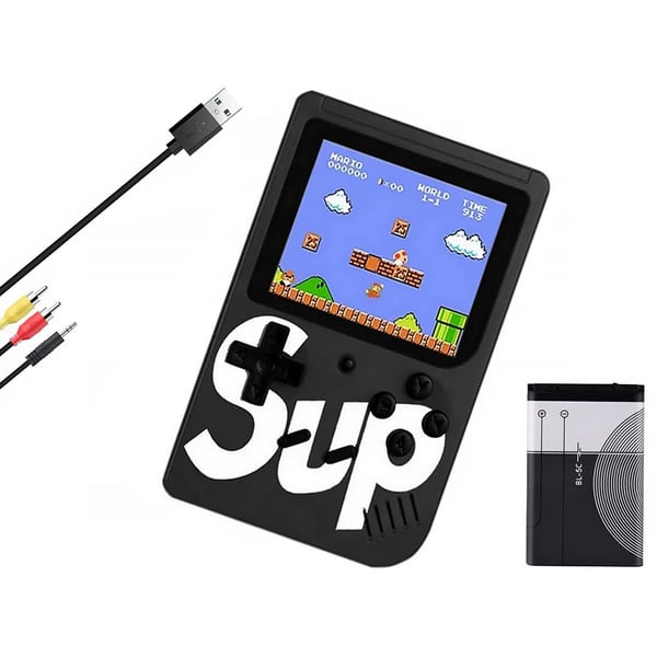 3" Mini Retro Håndholdt Spillkonsoll 400-i-1 32-Bit Svart