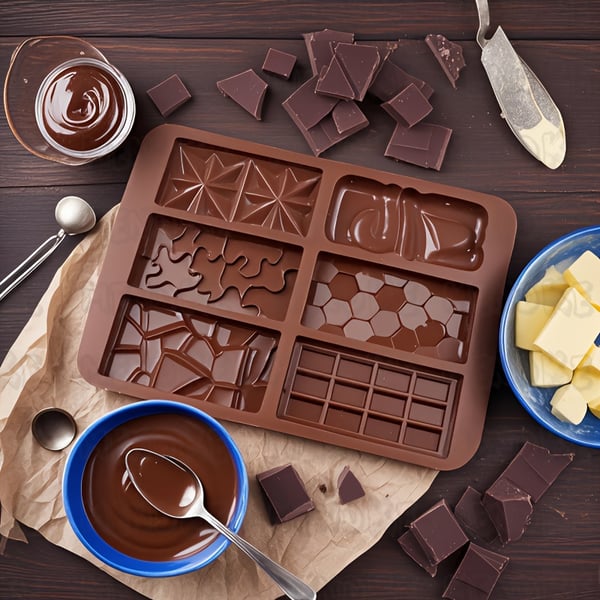 Silikon Bakform 6 Chokladkakor