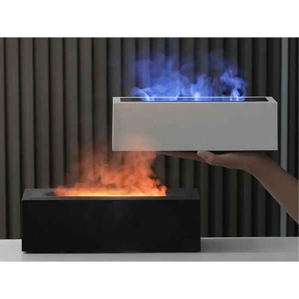 Bordskamin Aroma Diffuser Luftfuktare med Flamm-effekt