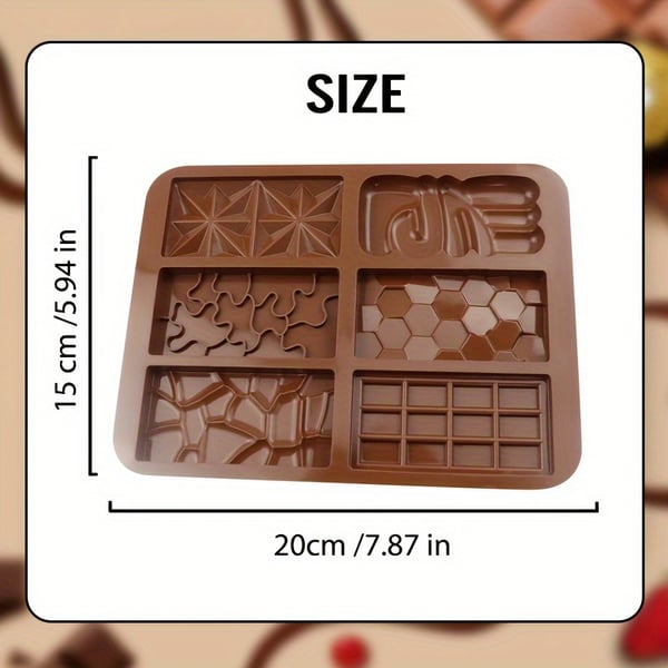 Silikon Bakform 6 Chokladkakor