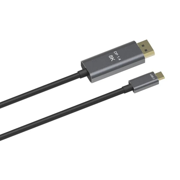 DisplayPort 1.4 till USB-C Kabel 1,8 m 8K 60Hz / 4K 120Hz / 2K 240Hz