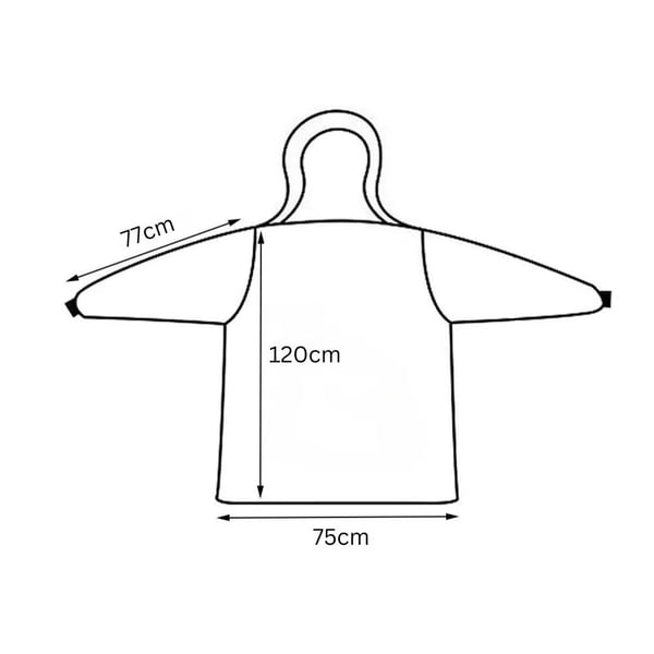 Ekstra stor og blød fleece-trøje – varm hoodie-fleece med hætte, lommer og universel XXL-pasform, grå.