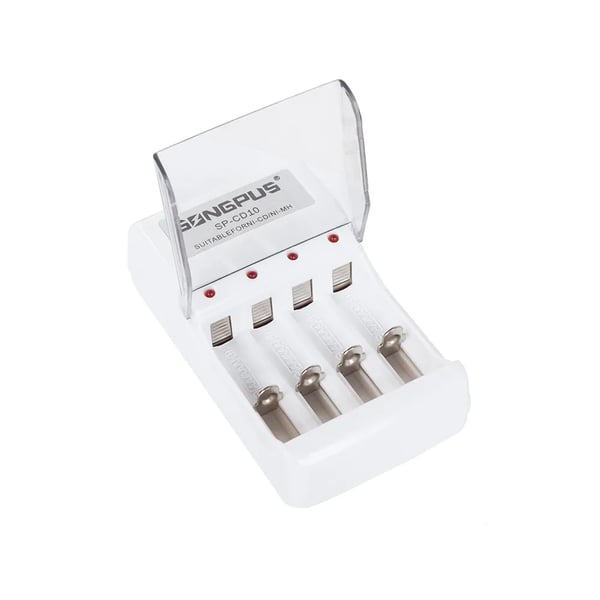 Lader for AA/AAA Oppladbare Batterier Inkludert 4 stk AA Batterier
