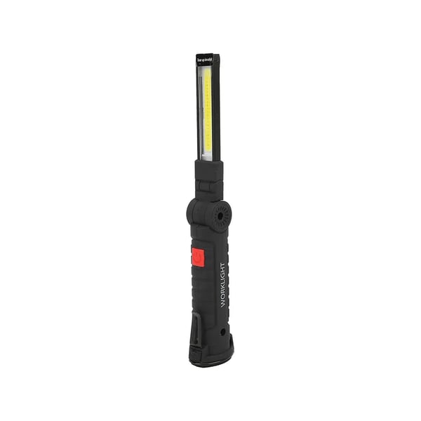 Magnetisk værksteds- og arbejdslygte 5-i-1 – genopladelig LED-lampe med USB, stærk magnet og foldbar krog