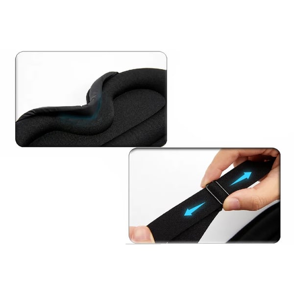 Pehmeä 3D-unimaski - Ergonominen, säädettävä ja täysin valoa estävä