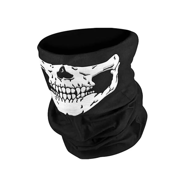 Multifunktionell Balaclava & Ansiktsscarf med Dödskalle-motiv