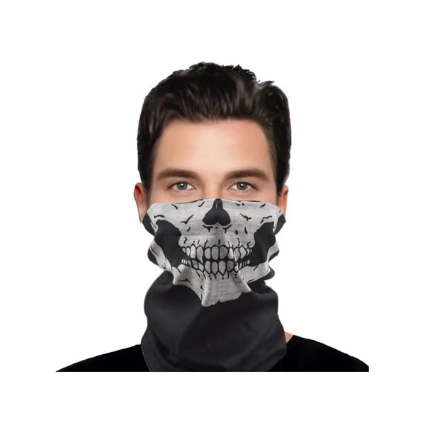 Multifunktionell Balaclava & Ansiktsscarf med Dödskalle-motiv