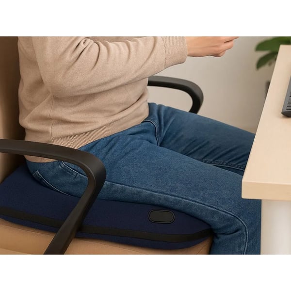 Ortopædisk Sædehynde med Varme og Vibrerende Massage