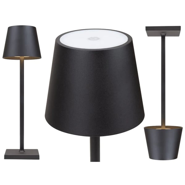 Portabel Bordlampe Touch Trådløs med 3 Lysnivåer USB-C Oppladbar Sølv