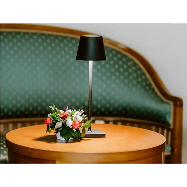 Portabel Bordlampe Touch Trådløs med 3 Lysnivåer USB-C Oppladbar Sølv