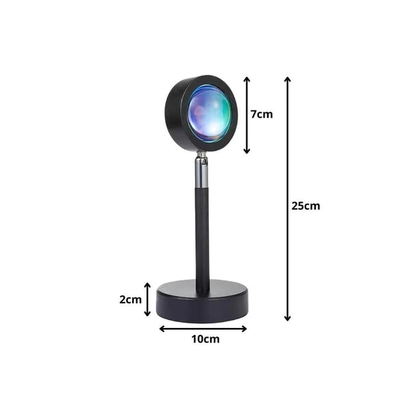 Solnedgangslampe Sunset Lampe Stemningsbelysning RGB Fjernbetjening