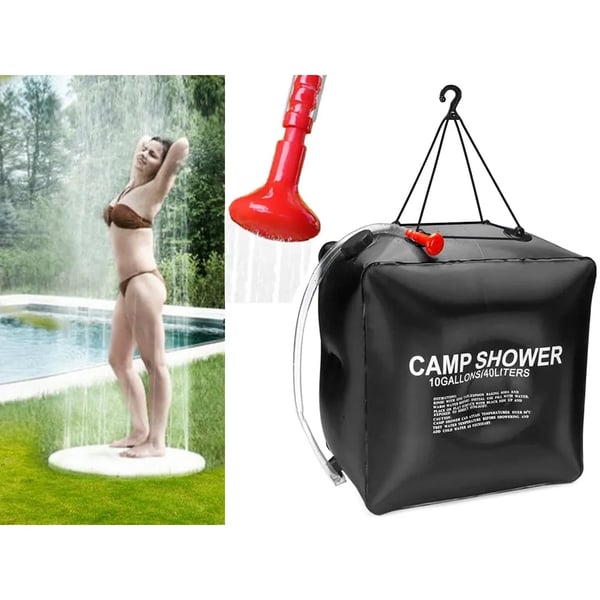 Soluppvärmd Utomhusdusch för Trädgård & Camping 40L