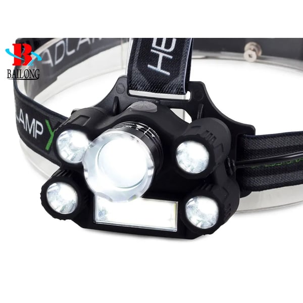 T63 LED Hodelykt med Zoom Oppladbar 400 m