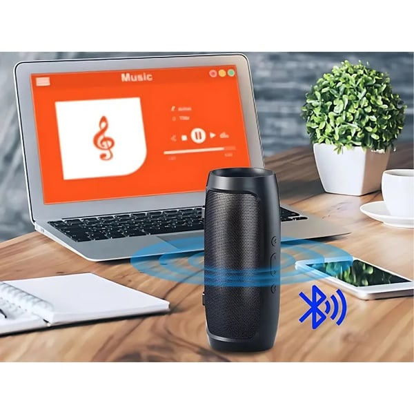 Trådløs Bluetooth Mini Boombox Højttaler med USB, MicroSD og FM-radio