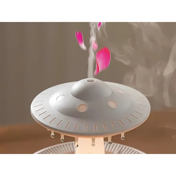 UFO Luftfukter & Duftspreder med Regn, LED-lampe og Fjernkontroll