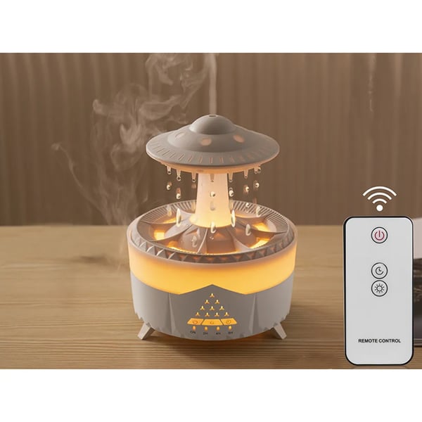 UFO Luftfukter & Duftspreder med Regn, LED-lampe og Fjernkontroll