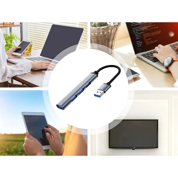 USB-hubi 4-porttia, 1x 3.0 5Gbps, 3x 2.0 480Mbs jakaja