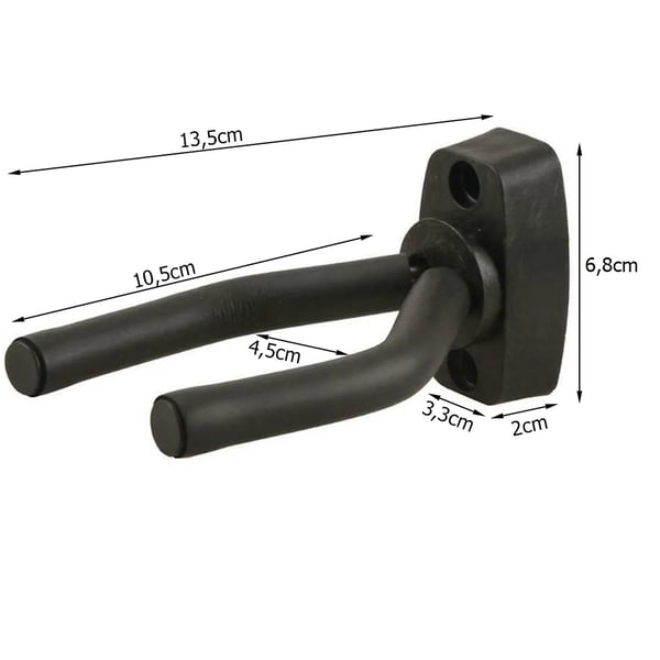 Vegghengt gitarholder – justerbart veggfeste med myke armer for gitar, bass og ukulele