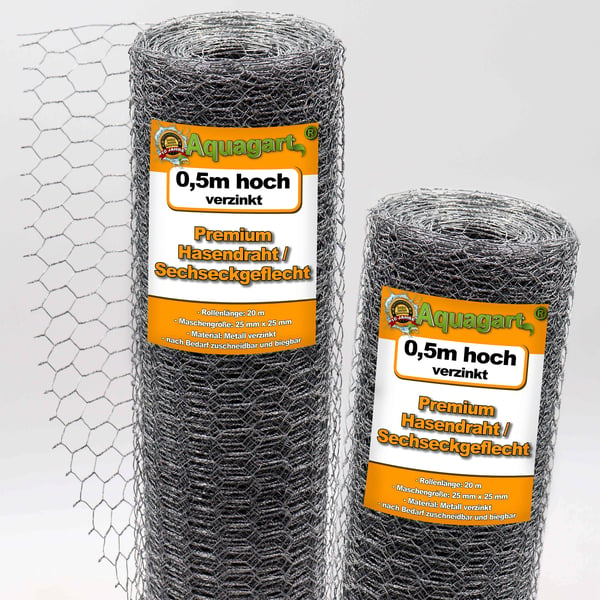 140 m Sekskantet net Kanintråd Kaningitter Haretråd 50 cm 25 mm x 25 mm 140 m Sekskantet net Kanintråd Kaningitter Haretråd 50 cm 25 mm x 25 mm