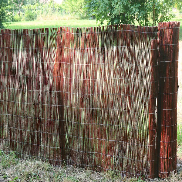 Aquagart Pilmatta 25 m x 90 cm I Insynsskyddsmatta av pil Naturlig insynsskydd för trädgårdar