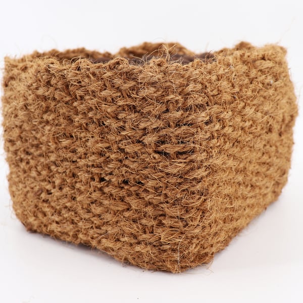 Kurv med 4 kokosplanter 20 x 20 x 15 cm til damkurv til bankmåtte og skråningsmåtte