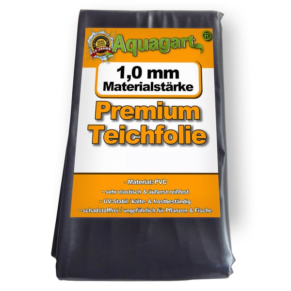 Dammfoder PVC 8 m x 2 m 1,0 mm Svart Dammfoder för trädgården