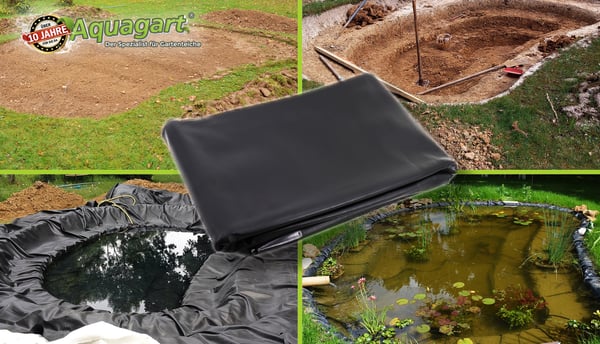 Damfolie PVC 4 m x 6 m 0,5 mm Sort Havedamfolie