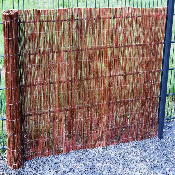 Aquagart Pilmatta 5 m x 90 cm I Insynsskyddsmatta av pil Naturlig insynsskydd för trädgårdar