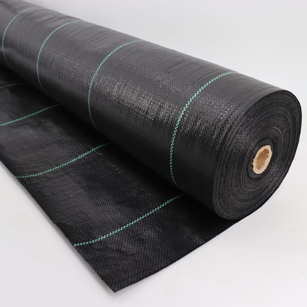 60 m² Ogräsbekämpningsmembran Ogräsduk Mulchduk 100 g 1 m bred Svart