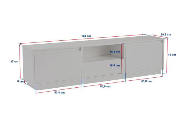 TV stativ, Vanguard - Fressia marmor, 160x42x29,5 cm