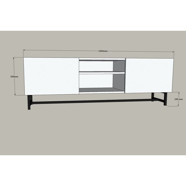 TV stativ, 150 x 50 x 40 cm, safirbrun