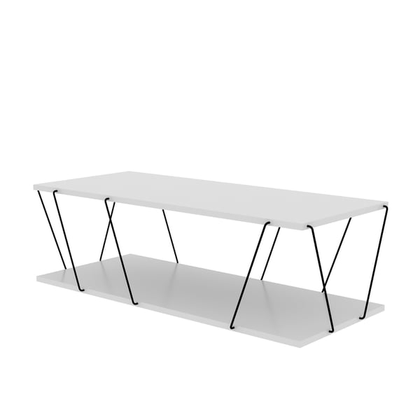 TV stativ og sofabord, Basak, 150x93x30 cm, hvid.