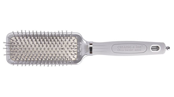 Olivia Garden Expert Care Rectangular Nylon - Silver Small - Hårborste Olivia Garden Expert Care Rectangular Nylon - Silver Small - Hårborste
