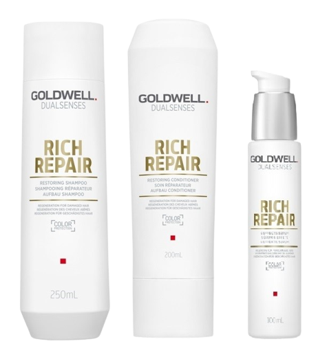 Goldwell Dualsenses Rich Repair Restoring Shampoo + Conditioner + 6 Effects Serum Goldwell Dualsenses Rich Repair Restoring Shampoo + Conditioner + 6 Effects Serum