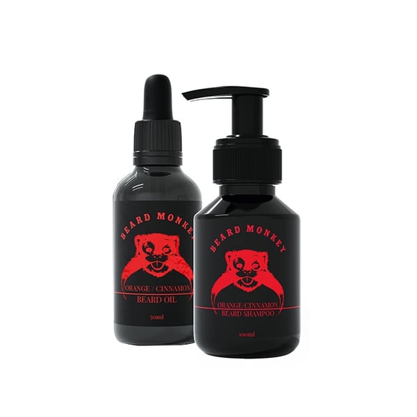 Beard Monkey Kit Oil 50ml & Shampoo 100ml (Orange / Cinnamon) Beard Monkey Kit Oil 50ml & Shampoo 100ml (Orange / Cinnamon)
