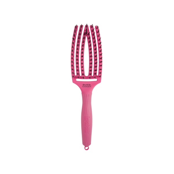 Olivia Garden Fingerbrush Care ionic Boar & Nylon Hot Pink M - Hårborste Olivia Garden Fingerbrush Care ionic Boar & Nylon Hot Pink M - Hårborste