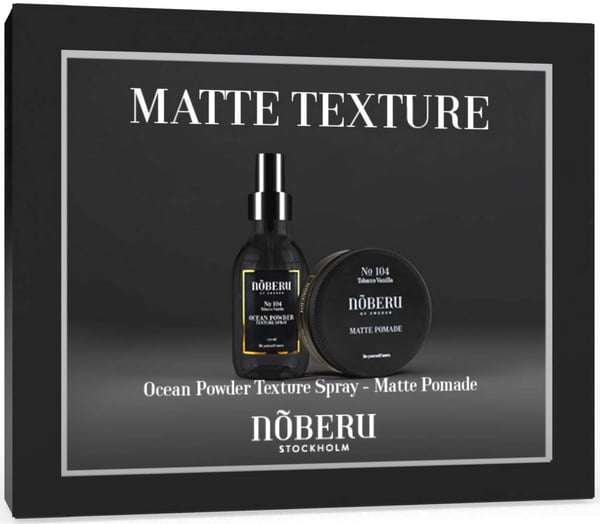 Nõberu Stockholm Giftbox Matte Texture - Ocean Powder 150ml - Matte Pommade 80ml