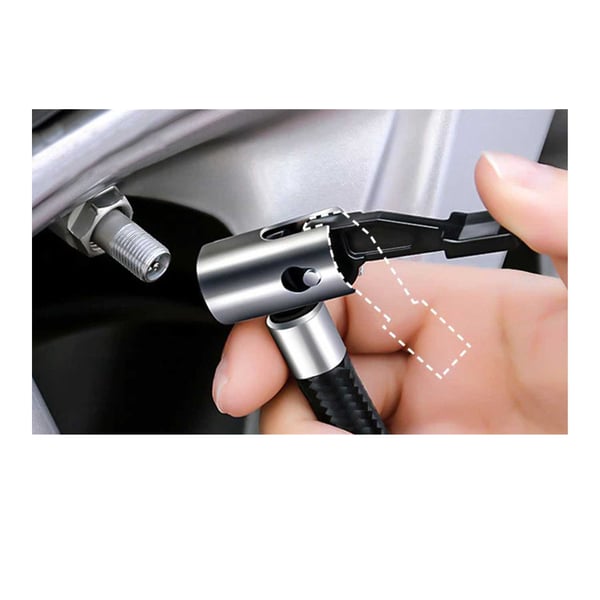Mini-kompressori LED-lampulla ja päätesarjalla