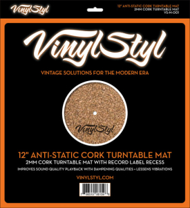 Vinyl Styl - 12\" Antistatisk Kork Platespiller Matte