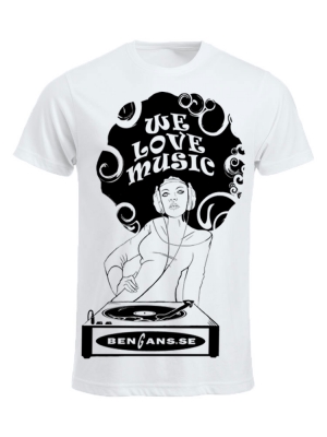 Bengans Dj Girl - T-shirt Hvid (M)
