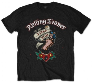 Rolling Stones Miss You Musta Miesten T-paita: Pieni - T-paita S (S)