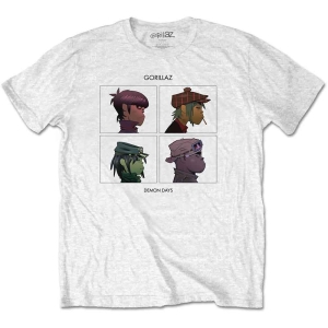 Gorillaz - Demon Days Uni Hvid T-Shirt