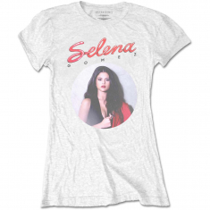 Selena Gomez - 80'er Glam Dame Hvid T-shirt (L)
