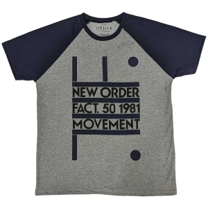 New Order - Movement Grå/Marineblå Raglan T-shirt