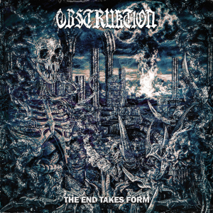 Obstruktion - The End Takes Form (Sort/Hvid Hvirvel Vinyl LP) (LP)