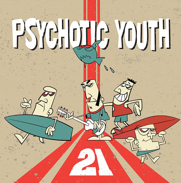 Psychotic Youth - 21 (Svart Vinyl LP) (LP)