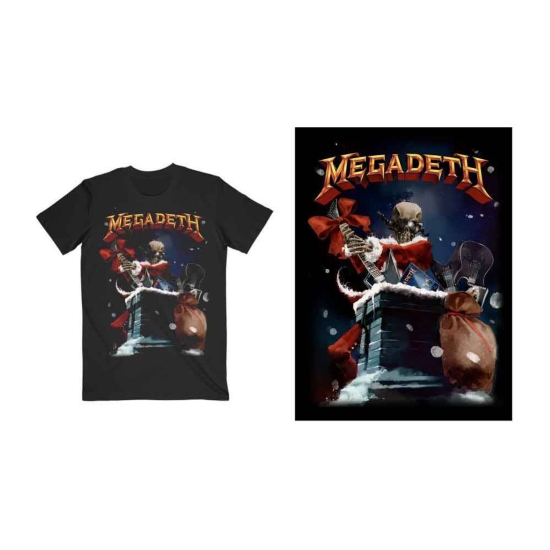 Megadeth - Santa Vic Chimney Uni Bl T-skjorte (M)